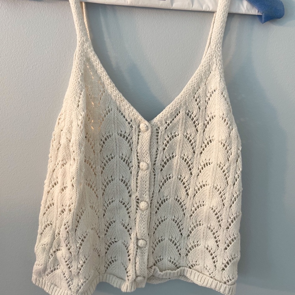 White Eyelet Top